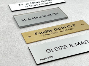 Plaques de boites aux lettres